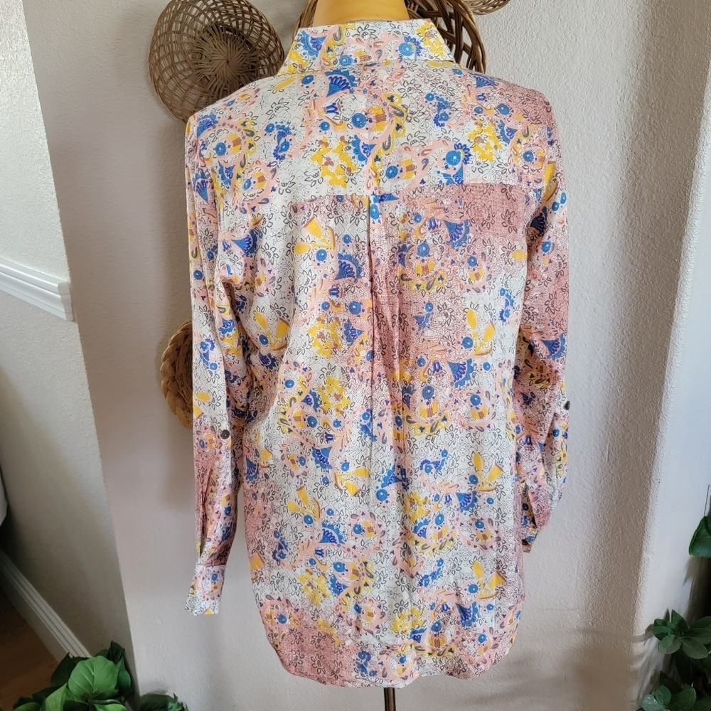Anthropologie Raga Calafia Boho LS Button-up Blouse - Picture 4 of 6
